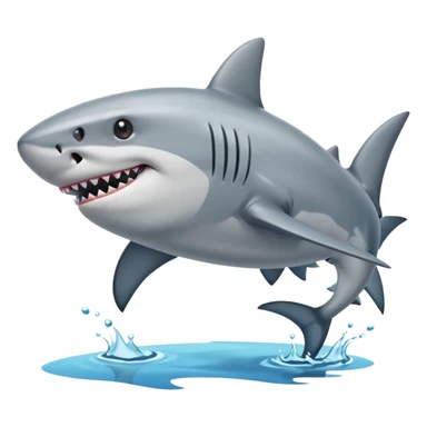 un tiburón con zapatos sticker