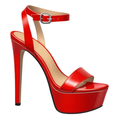ultra realistic red platform sandals sticker