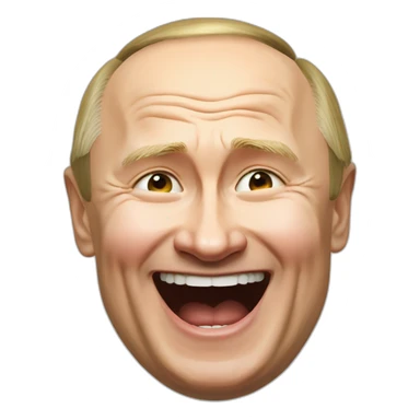 Vladimir Putin Laughing sarcastically sticker