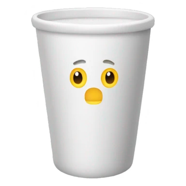 Vaso foam blanco sticker