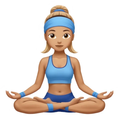Yoga woman with blue sweatband sticker