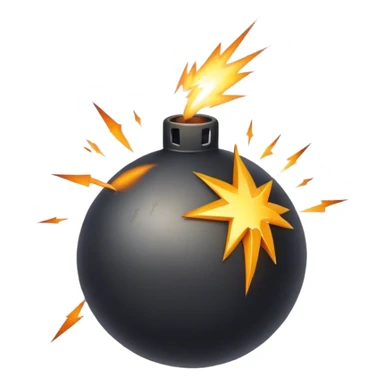 bomb with spark sticker