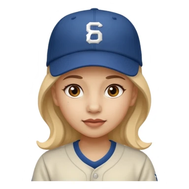 baseball hatted girl sticker
