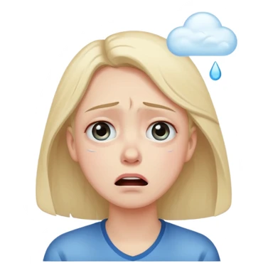 Crying looking at the sky sticker