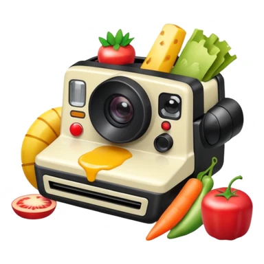 polaroid with food photos sticker