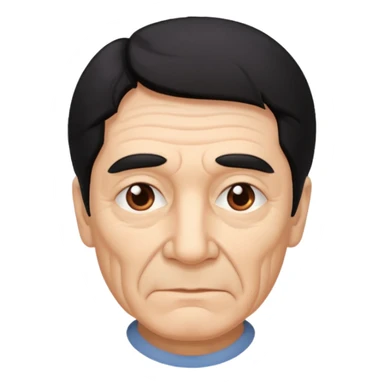 older man with dark black hair sticker