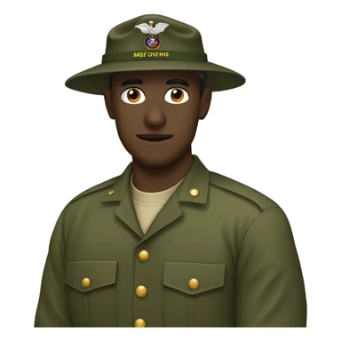 marine corps radio operator with bush hat sticker