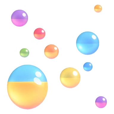 soap bubbles floating sticker