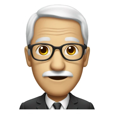 formal old man with glasses sticker