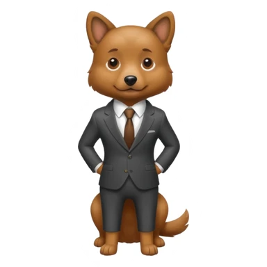 The dog went in a suit
 sticker