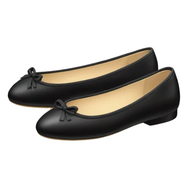 Black Chanel ballet flats sticker