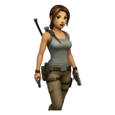 lara croft sticker