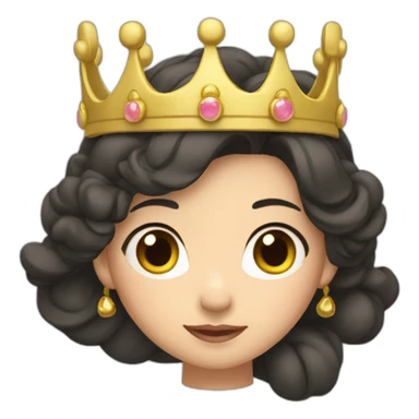 princess asian with crown name ayana sticker