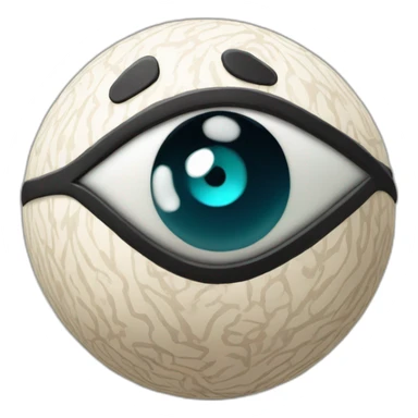 3d sphere with a cartoon Cow skin texture with Eye of Horus sticker