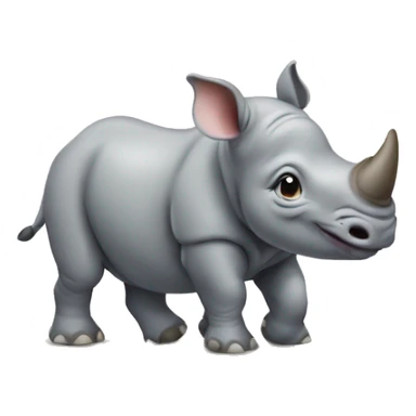 cute baby Rhinoceros sticker