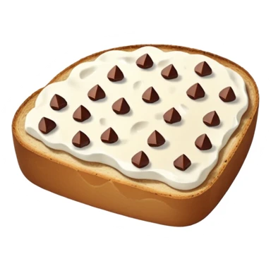 a toast with ricotta and chocolate chips (drops) on top sticker