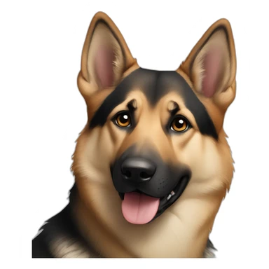 German shepherd and husky mix with darker nose sticker