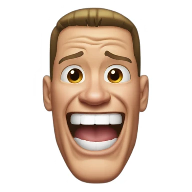 John cena face crying of laughter emoji sticker