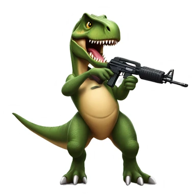 t-rex with ak47 sticker