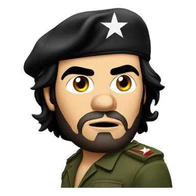 che guevara with a doubt face sticker