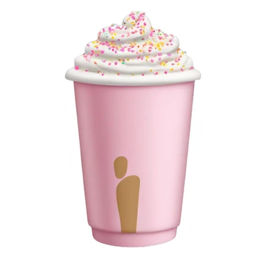 Light pink latte with sprinkles  sticker