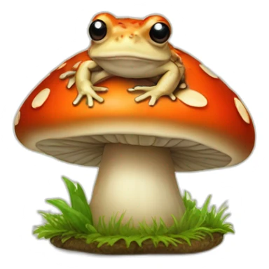 Toad on mushroom sticker