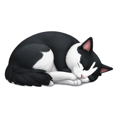 magpie cat sleeping sticker