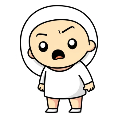 Person tha is scared sticker