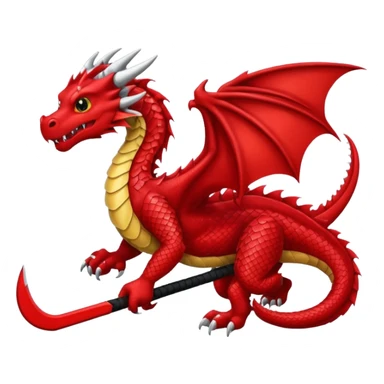 Red dragon hockey black  sticker
