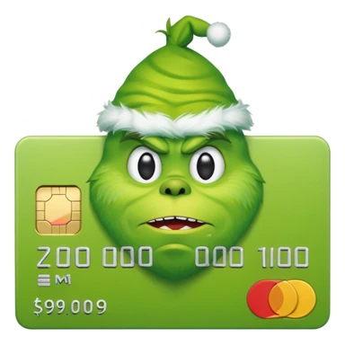 Grinch Credit Card sticker