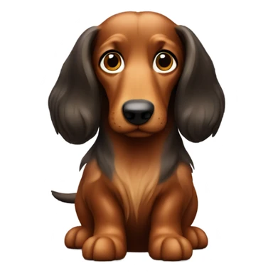 Long haired sausage dog sticker