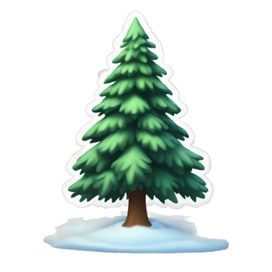 spruce in the snow sticker