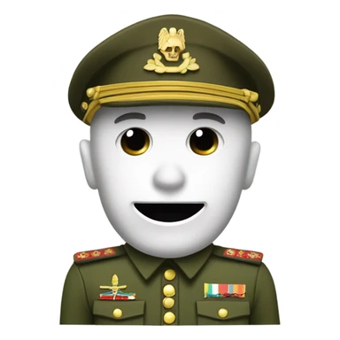 soldado con calavera dorada sticker