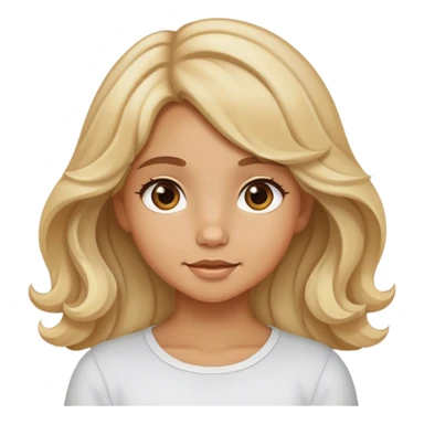 Cute tan girl named Lulu with blonde light colored hair that is wavy sticker