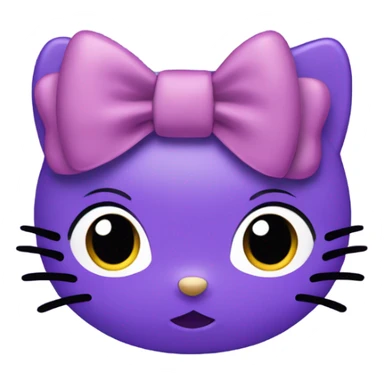 Purple hello kitty sticker