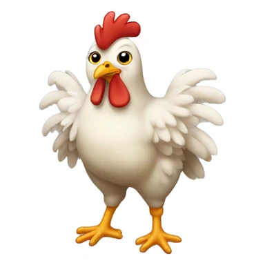 Chicken with Chicken Wings sticker