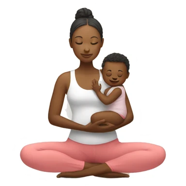 Mama do Yoga with little baby sticker
