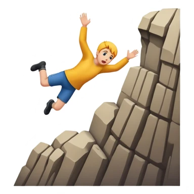 falling off a cliff sticker