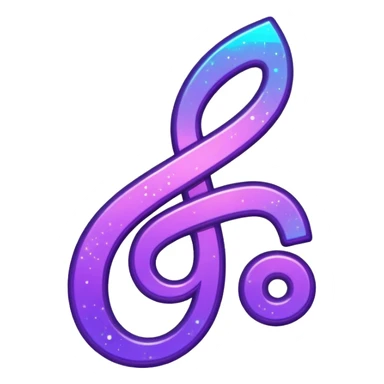 glitter symbol music purple cyberpunk sticker