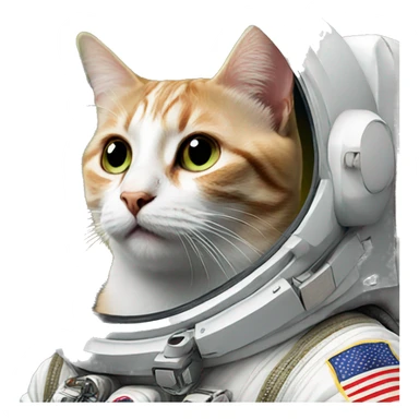 cat astronaut sticker