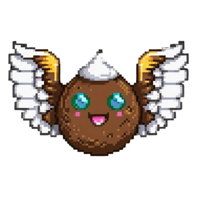 poop emoji with wings sticker