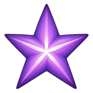 Purple void star that looks ethereal and only has four points sticker
