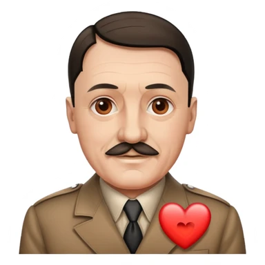 Adolf hitler showing heart emoji  sticker