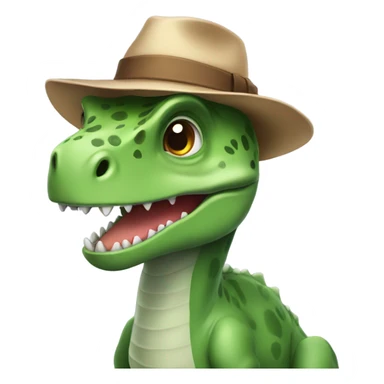 Dino with hat sticker