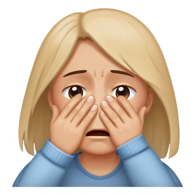 Crying and hiding face sticker