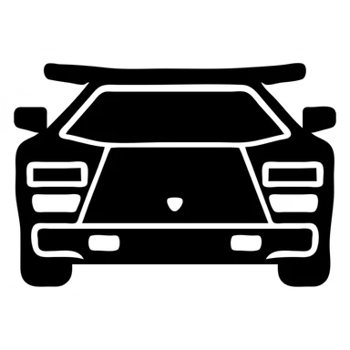 Lemborghini Countach front view sticker