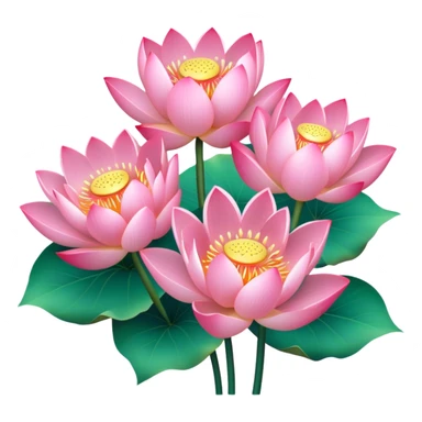 bouquet of lotus flowers sticker