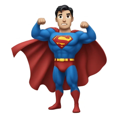 Superman flexing  sticker