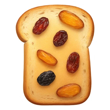 bread with dried fruits and sugar sticker