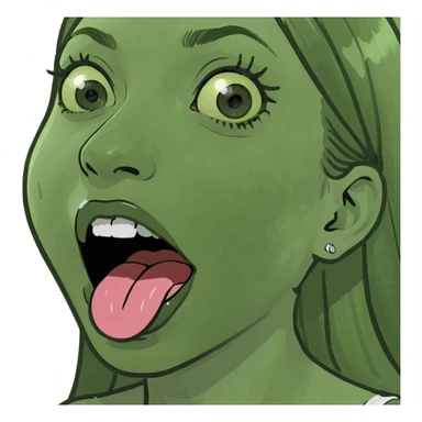 Black girl sticking her tongue out sticker